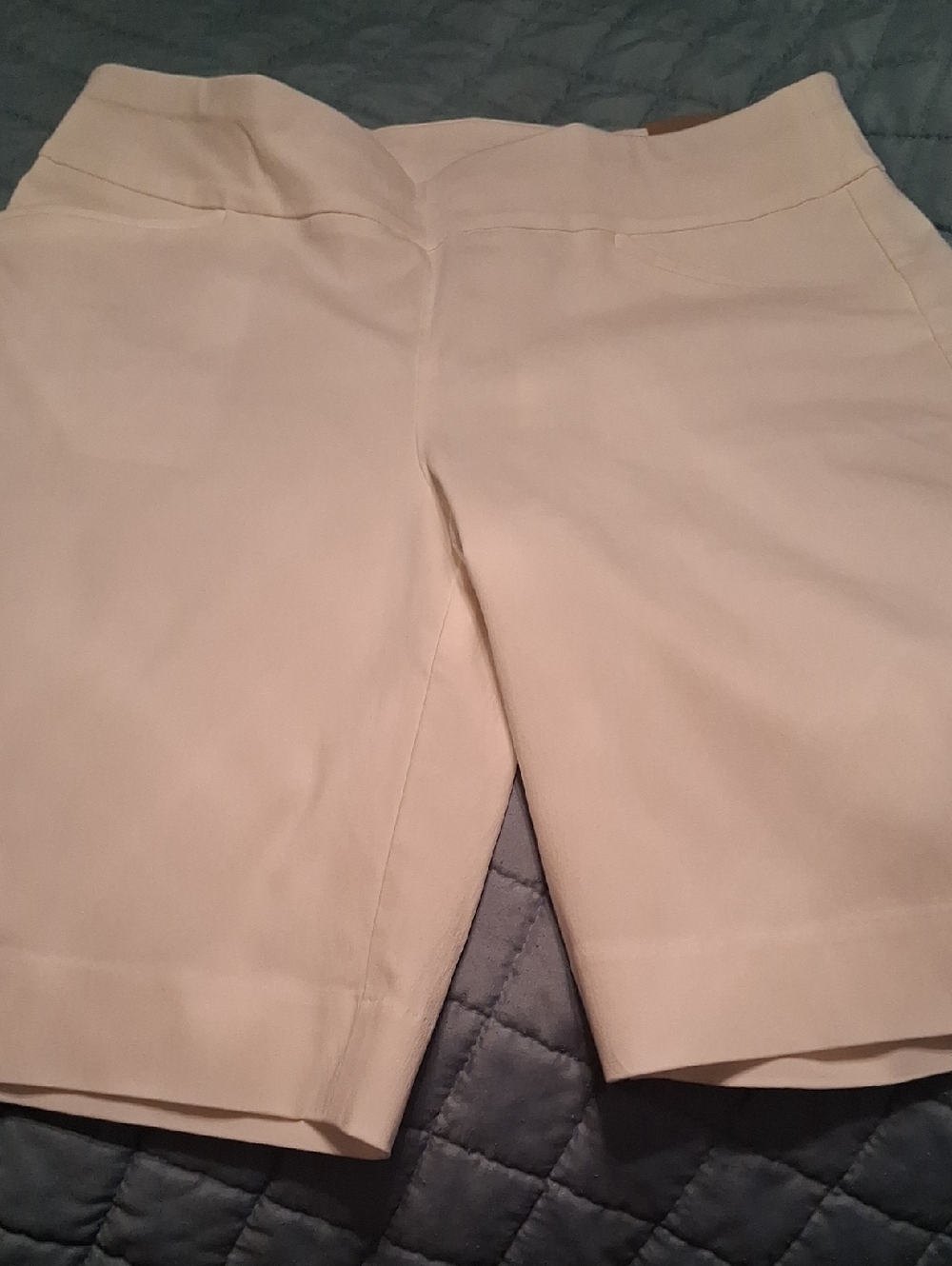 Chico's White Stretch Bermuda Shorts